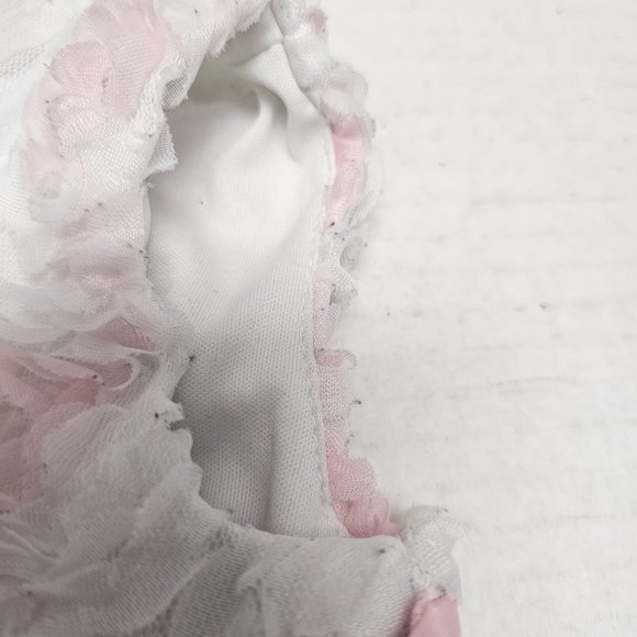 Rare Edition Girls Infant Toddler Pink White Satin bow Flower Dress Sleeveless 9 - Picture 12 of 16